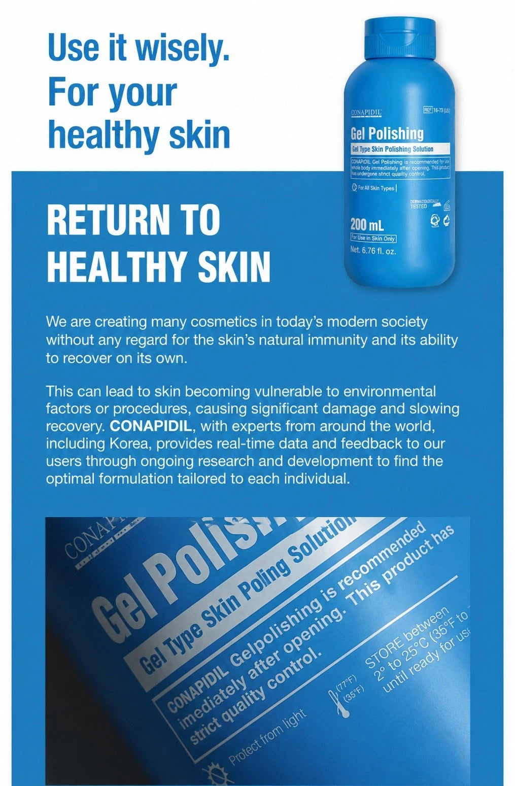 CONAPIDIL Gel Polishing Cleanser 200ml