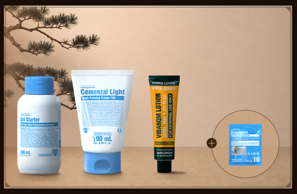 1 Gel Starter + 1 VIBANQM Lotion + 1 Cementalite + 1 Cementpalt
