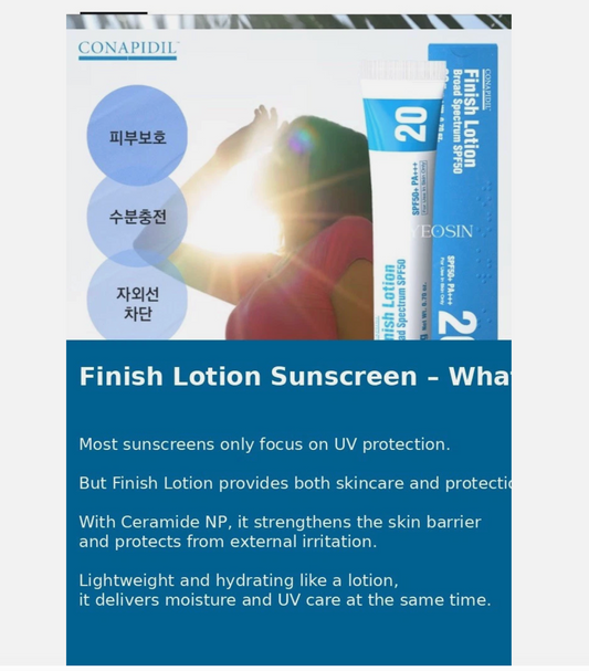Conapidil Finish Lotion 20g SPF50+ PA+++ DailySunProtection Moisturizing