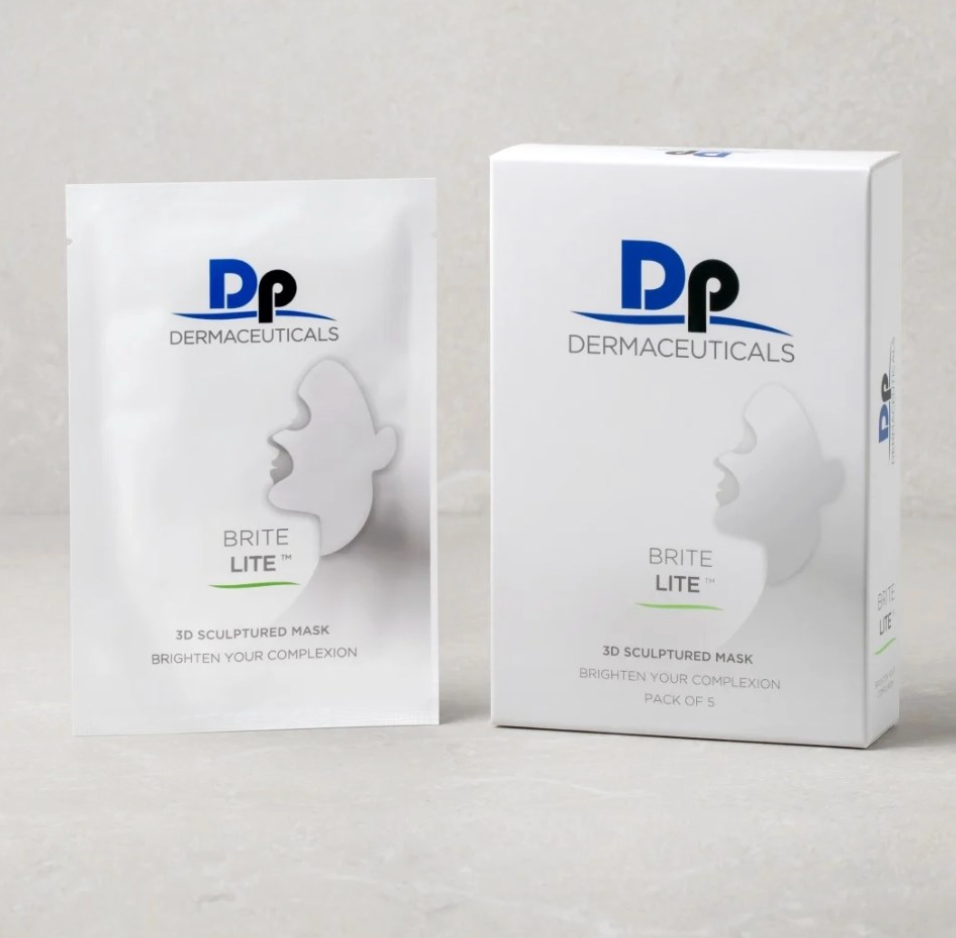 DP Dermaceuticals Brite Lite 3D Sculptured Mask box of 5