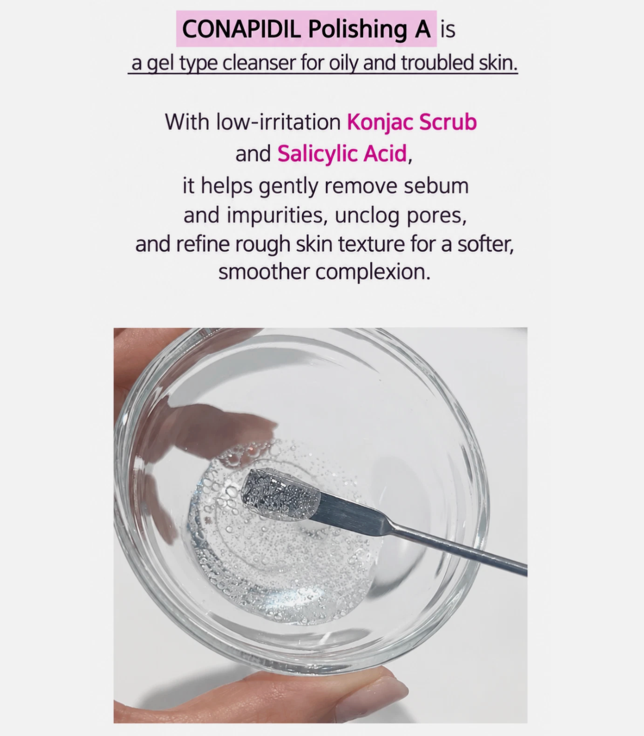 CONAPIDIL Polishing A Gel Cleanser 200ml Daily Purifying Facial Cleanser