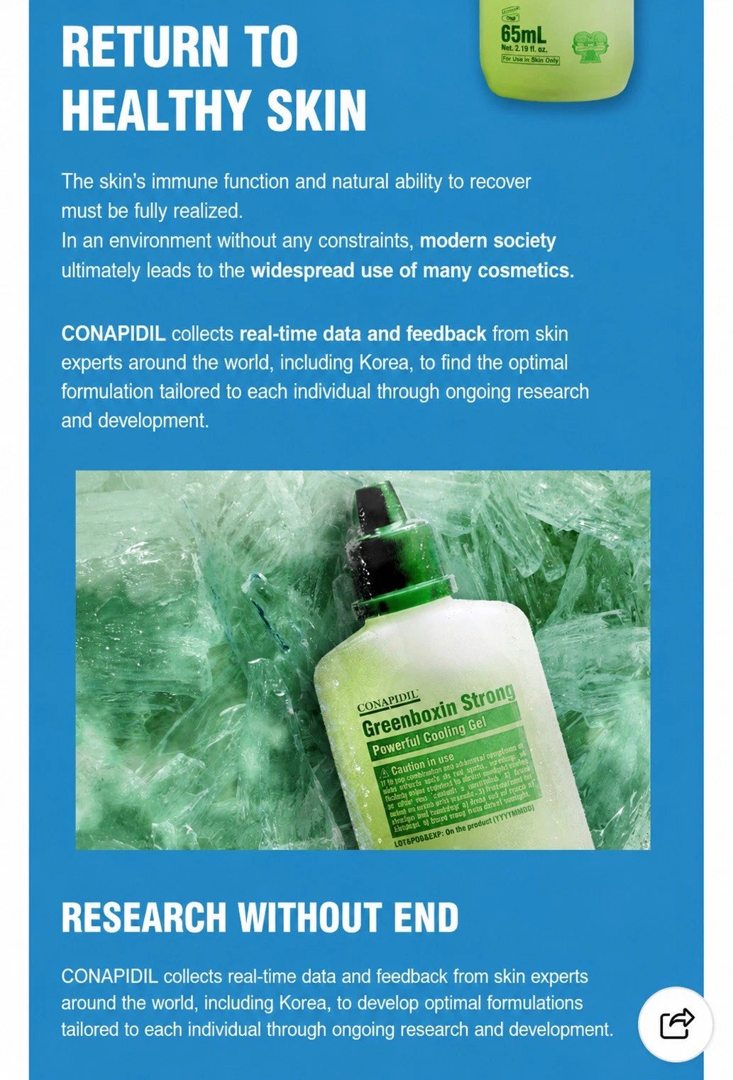 Greenboxin Strong Powerful Cooling Gel 65 ml